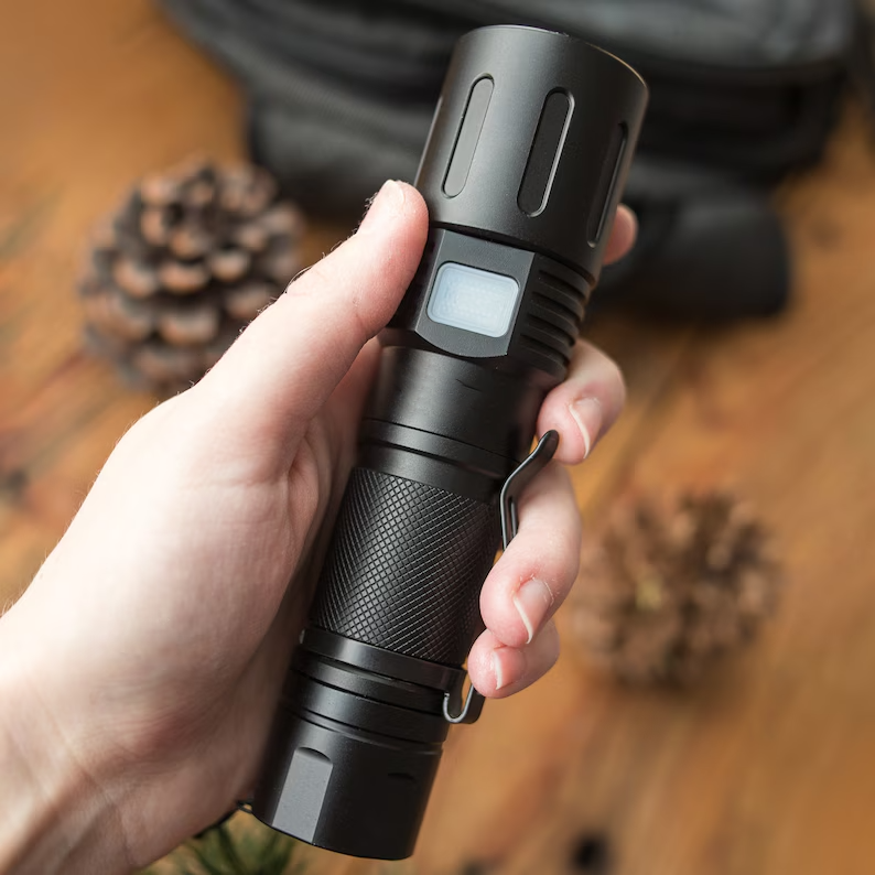 Zoomable LED Rechargeable Tactical Flashlight